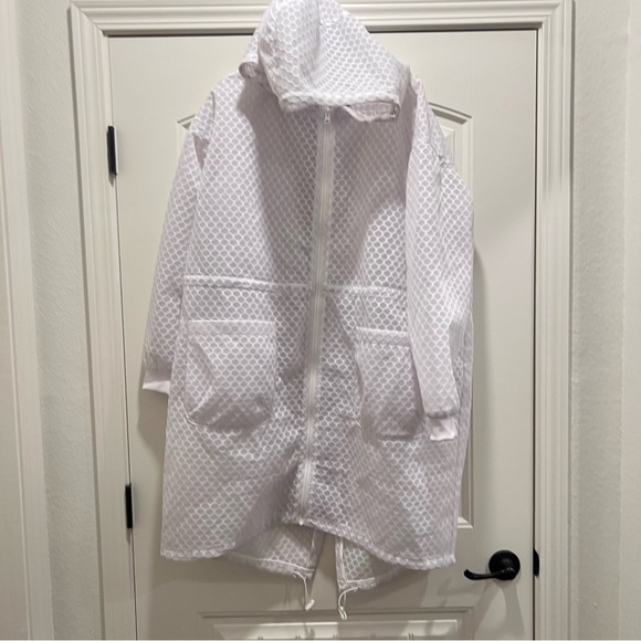 IVY PARK White Honeycomb with High Collar and Drawstring Waist Long - Picture 1 of 5